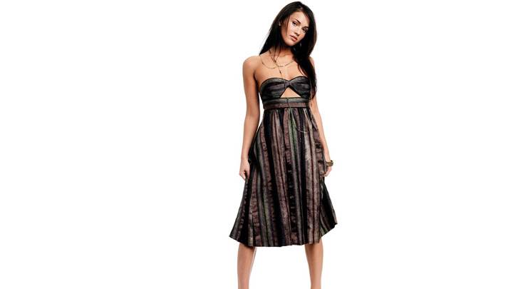Megan Fox In Black Dress Innocent Face Photoshoot